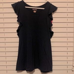 Navy Lilly Pulitzer Ruffle Top